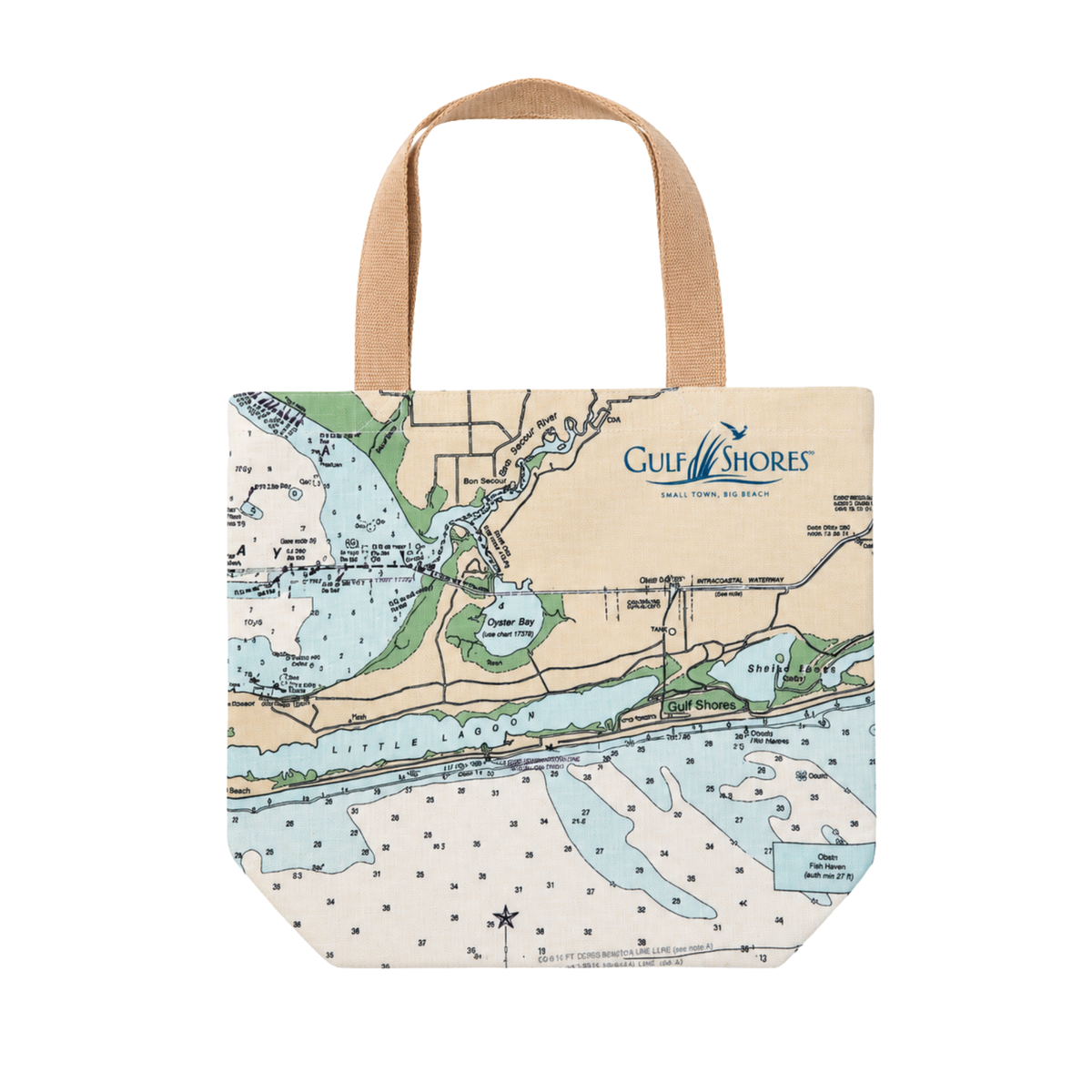 Gulf Shores Map Tote