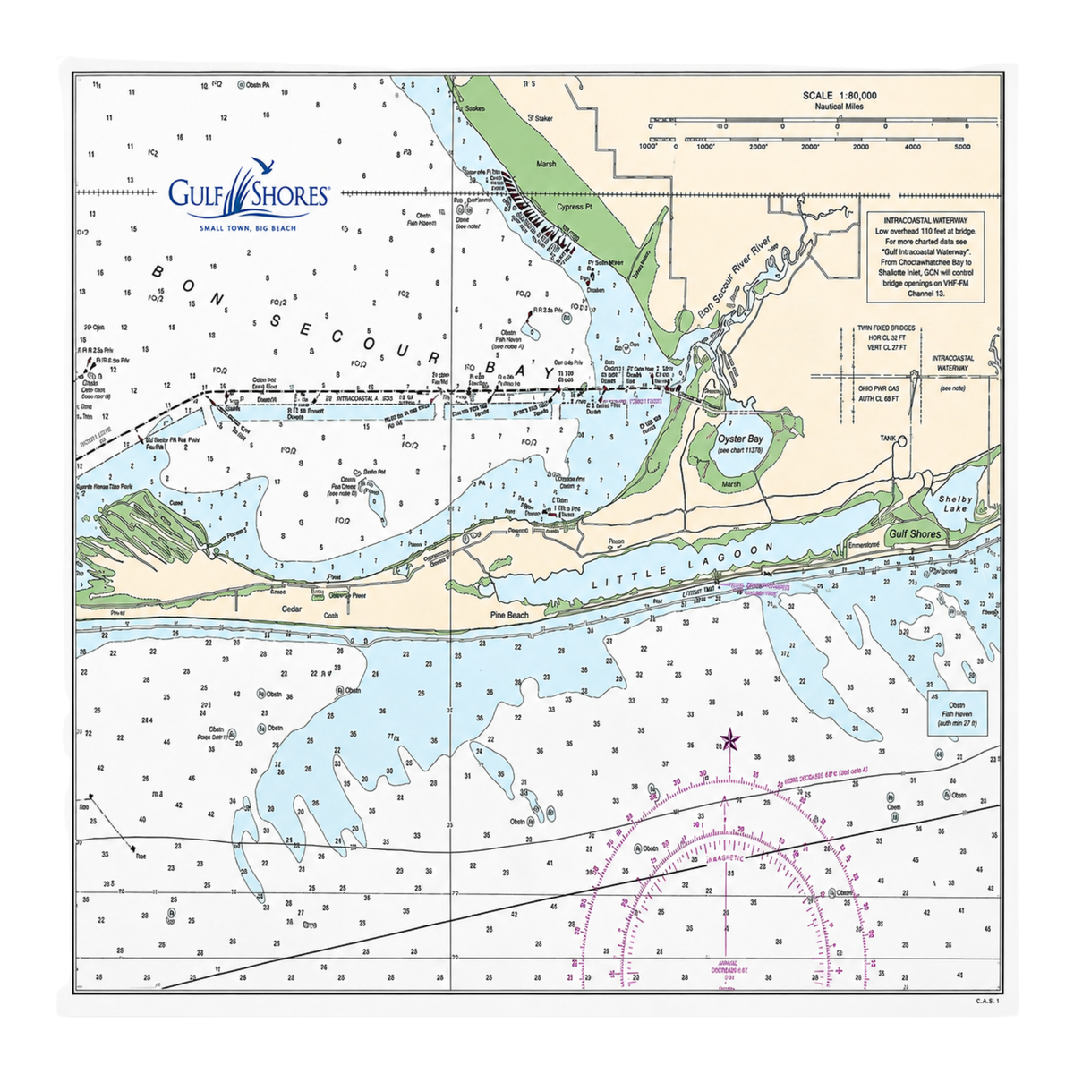 Gulf Shores Map Poster