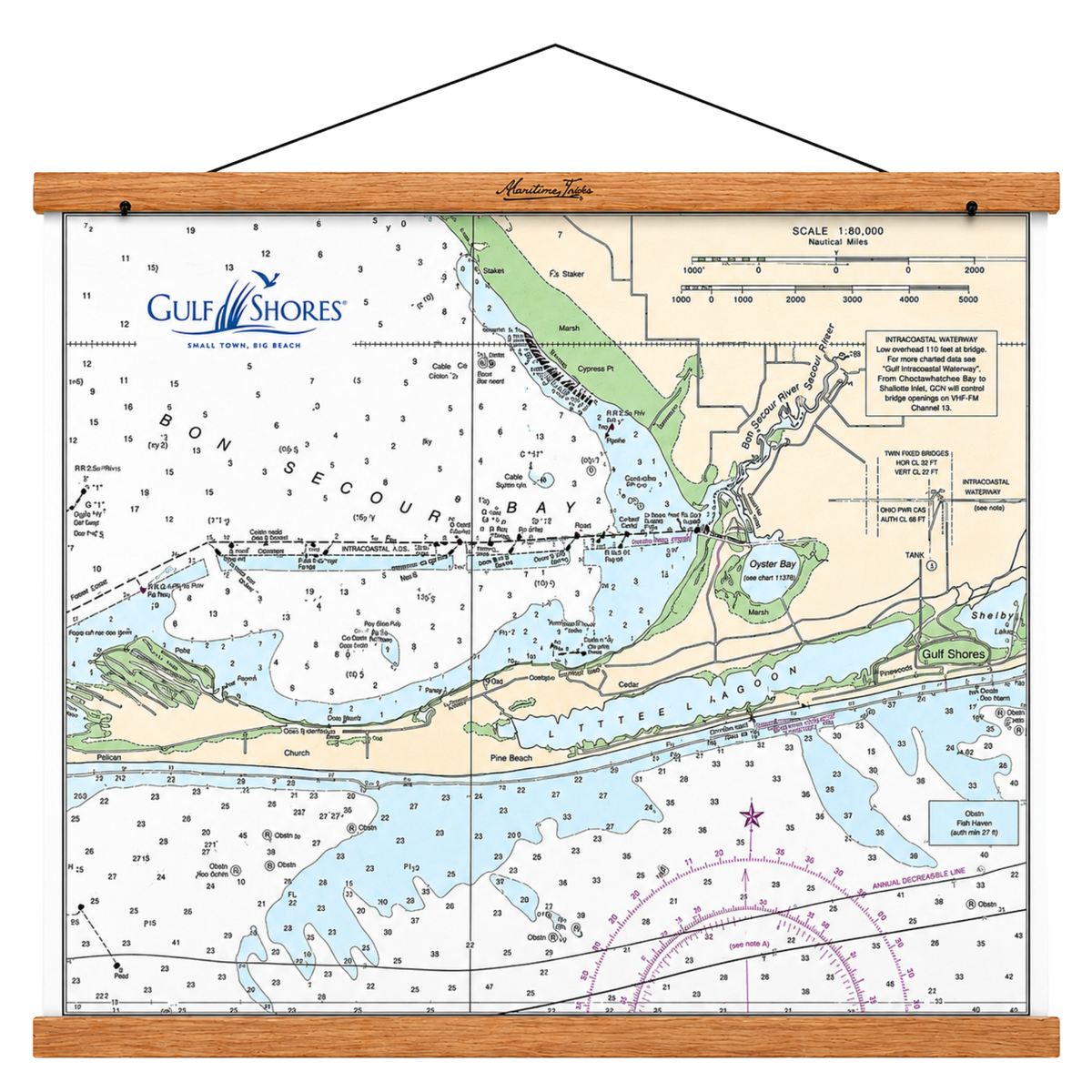 Gulf Shores Map Scroll