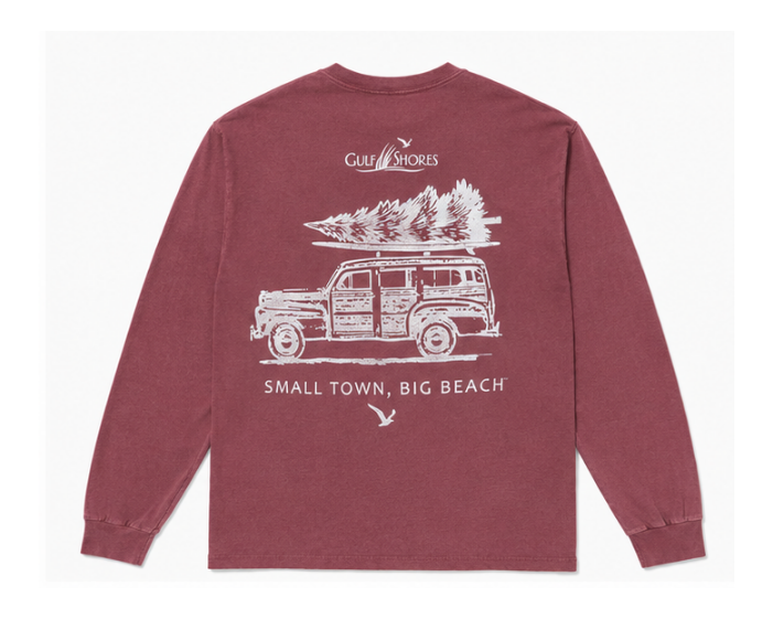 2024 Christmas Woody Wagon Long Sleeve Shirt-Adult