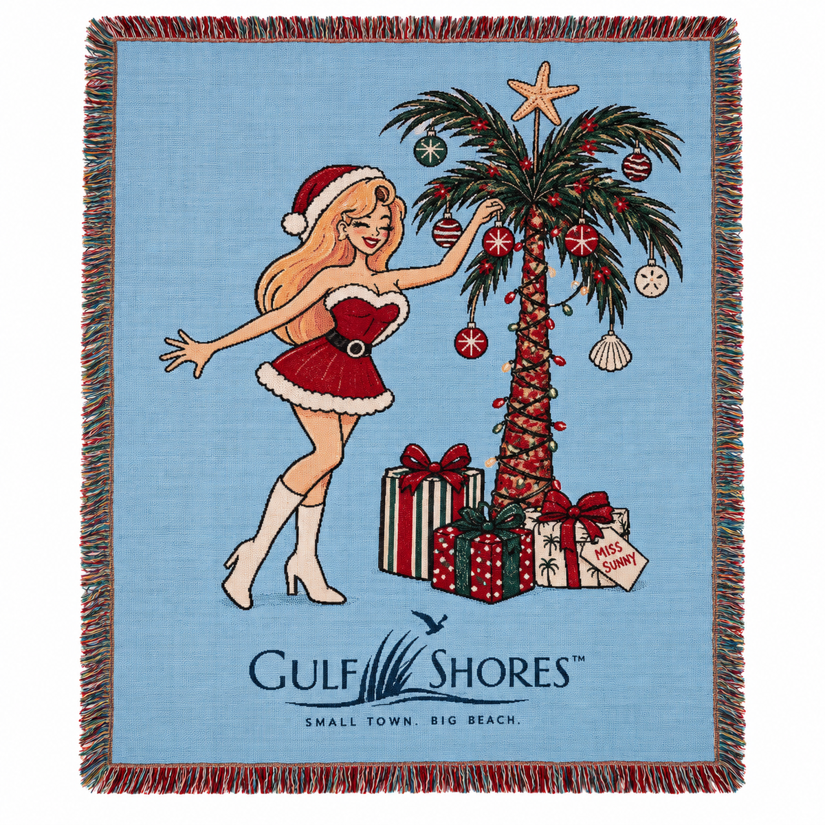 Miss Sunny Christmas Throw Blanket