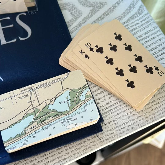 Gulf Shores Map Playing Cards