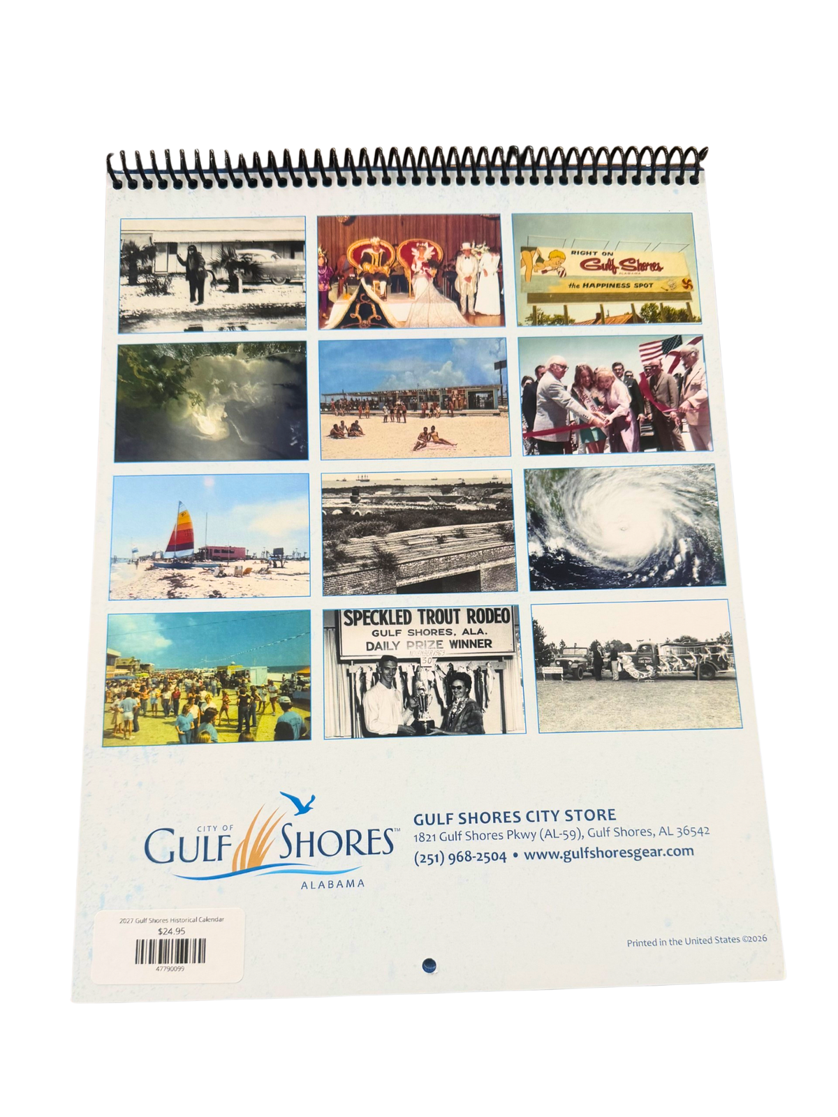 2027 Gulf Shores Historical Calendar