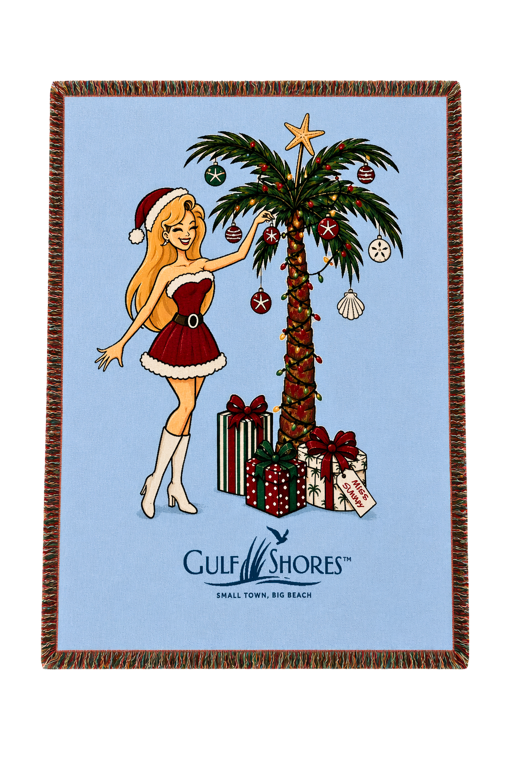 Miss Sunny Christmas Throw Blanket