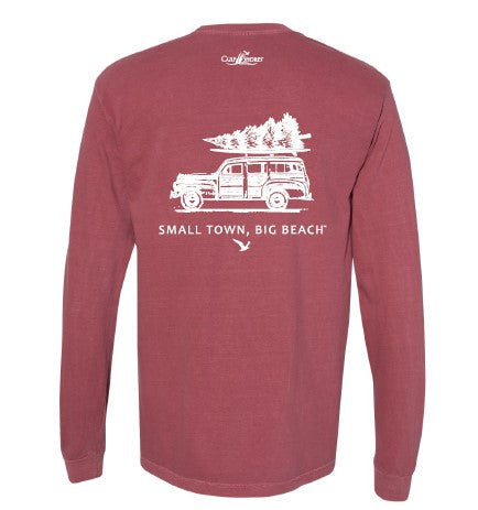 2024 Christmas Woody Wagon Long Sleeve Shirt-Adult