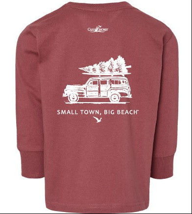 2024 Christmas Woody Wagon Long Sleeve Shirt-Toddler