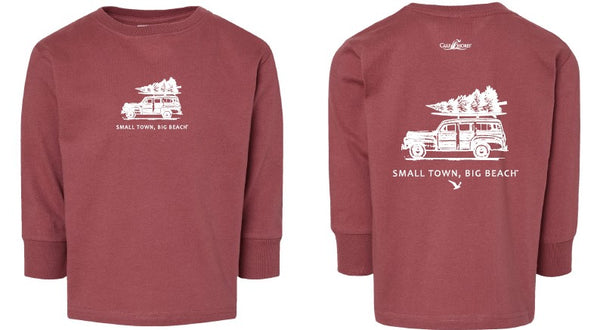 2024 Christmas Woody Wagon Long Sleeve Shirt-Toddler