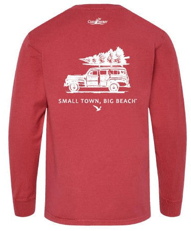 2024 Christmas Woody Wagon Long Sleeve Shirt-Youth