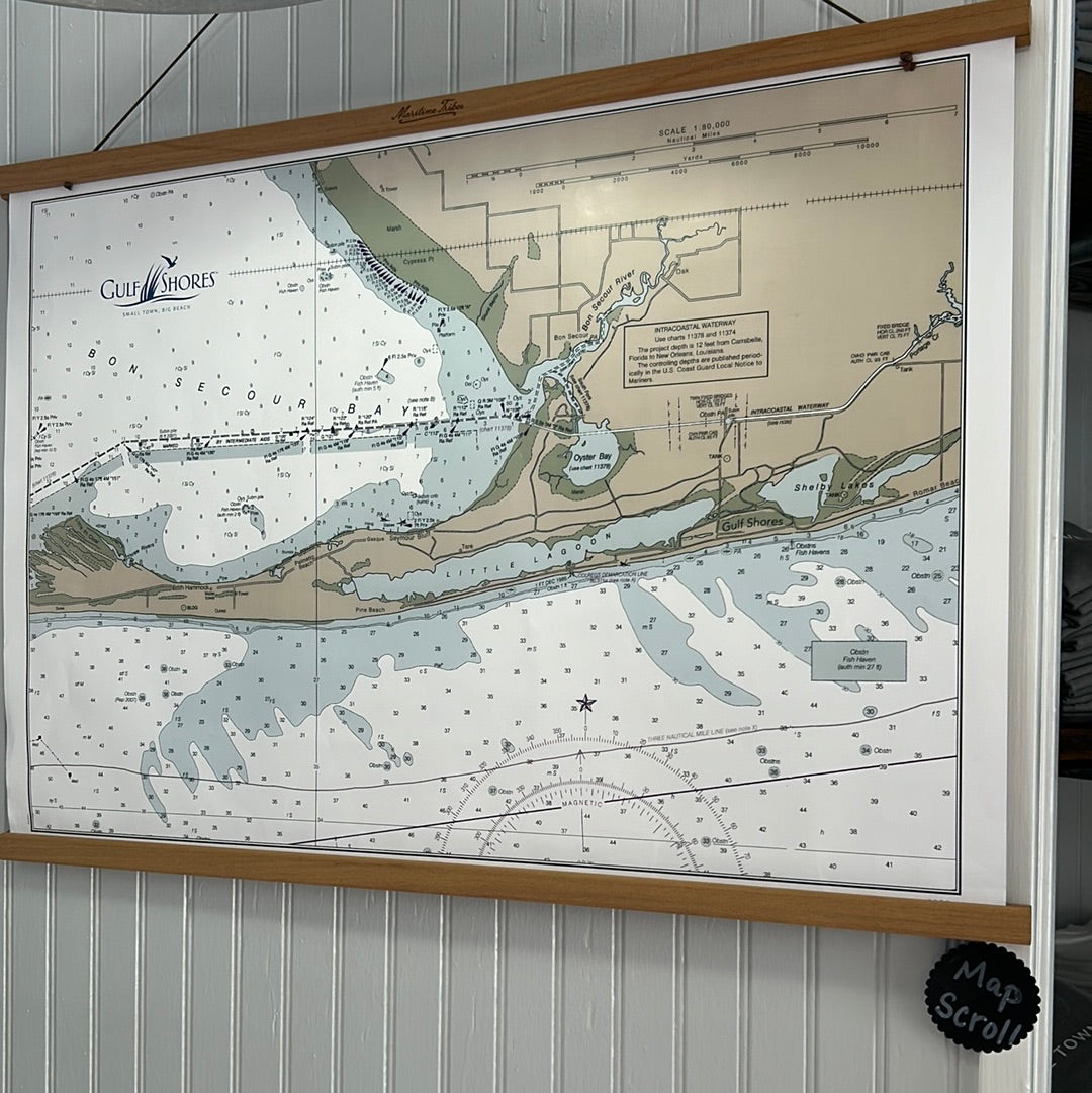 Gulf Shores Map Scroll